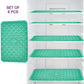A set of fridge mats designed for hassle-free cleaning.
