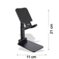 Front view of the PHOBIA mobile stand holding a smartphone.