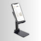 Adjustable mobile holder showcasing its various viewing positions.