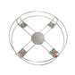 Side view of the movable gas cylinder trolley, demonstrating its low-profile and stable design.