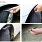 Kit for repairing tubeless tyres with sturdy T-handle reamer and probe.