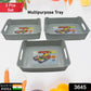 Durable plastic trays holding fresh kitchen fruits and vegetables