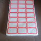 Blank writable label sticker sheets for home and office use