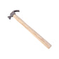 Claw hammer on white background, showing dimensions and design