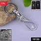 Premium metal keychain with double key rings and swivel clasp