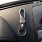 Heavy-duty keychain carrier in action
