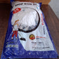 Packaged adjustable stainless steel mop rod with microfiber head set ready for assembly