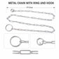 Stainless steel dog chain leash measuring 67 inches in size