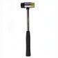 Rubber mallet hammer with steel handle and impact-resistant finish