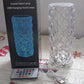 Styleva's Crystal Touch Lamp from a different angle, showing its acrylic base.