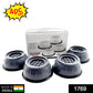 Durable anti vibration pads placed under a washing machine for stability.