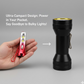 Ergonomic LED torchlight comfortably held, ideal for portability.