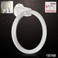 Close-up view of the unbreakable ABS towel ring, highlighting its smooth, clear plastic finish.