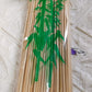 Natural wooden kebab sticks, essential for grilling and barbecue parties.