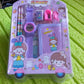 Convenient pack of 7 individual kids stationery sets, ideal for return gifts.