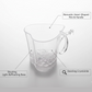 Top-down view of the LED Glass Cup, highlighting its heart design and liquid activation.