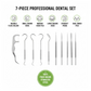 Detailed view of the reusable stainless steel floss pick, showcasing its design.