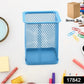 Close-up of the durable metal mesh construction of the desk organizer.