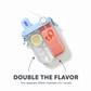 Side profile of the dual compartment water bottle, showcasing its sleek design.