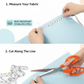 Side view of the tailor scissors, emphasizing the durable steel construction for long-lasting performance.