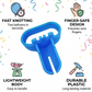 The Balloon Tying Tool shown with string, highlighting its versatility for various party decor.