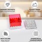 Ruby dry fruit storage container showcasing its contents through clear plastic for easy identification.