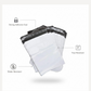 Close-up of the durable, tamper-evident material of the courier bag.