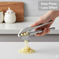 Detailed view of the crusher basket of the aluminum garlic press.