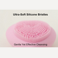 Silicone face scrubber with visible vibration function.