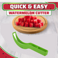 Step-by-step guide demonstrating how to use the watermelon slicer effectively.