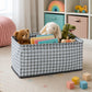 Home use fabric organizer basket with handles