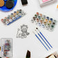 Complete Paint by Number Kit for adults by Indo Glow, featuring canvas, paints, and brushes.
