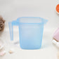 Ergonomic Transparent Bath Mug, highlighting its comfortable design.