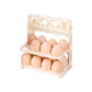 Foldable egg tray filled with fresh eggs, demonstrating its capacity and protection.