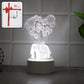 Softly glowing 3D Illusion LED Night Lamp on bedside table