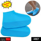 Reusable silicone shoe covers demonstrating their waterproof and foldable design.
