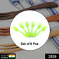 Close-up of the BPA-free plastic serving forks, ideal for salads and snacks.