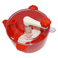 The complete Atta Maker Machine from Indo Glow, with its ergonomic handle and included measuring cups.