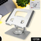 Foldable aluminum laptop stand from Phonixio, compact and ready for travel.