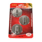 Pack of multiple heavy-duty self-adhesive wall hooks for versatile use.