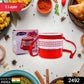 Blue 2-layer insulated tiffin set, shown open with its multiple compartments.