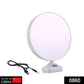 Round LED Magic Mirror Photo Frame switched off, showing a clear mirror reflection.