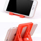 Sleek black foldable mobile stand displayed from the front.