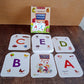 Alphabet flash cards for early learners with bright visuals and rounded corners