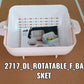 Detailed view of the plastic rotatable strainer's durable construction.