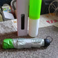 Sleek and compact foldable UV umbrella in its case, ideal for bags.