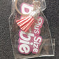Decorative Plus Size Barbie glitter text keychain for bags or keys