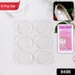Soft silicone heel pads placed inside women's shoes for foot protection