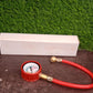 Analog tire inflator gauge clearly showing its PSI and kg/cm² measurement scales.