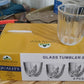 Premium clear glass tumblers showcasing classic ribbed design